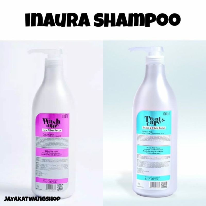 INAURA SHAMPOO BOTOL PUMP 1000 ML Treat &amp; Care / Wash &amp; Blow