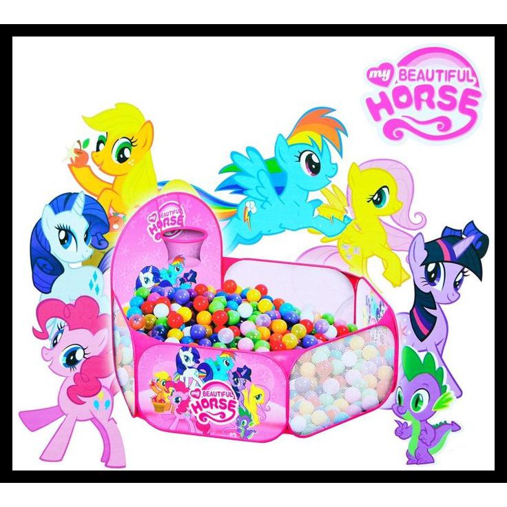 TENDA KERANJANG MANDI BOLA LITTLE PONY - TENDA ANAK MANDI BOLA