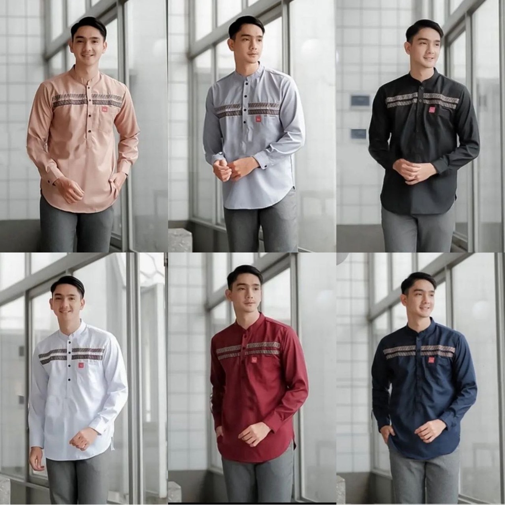 kemeja shanghai pria mix batik