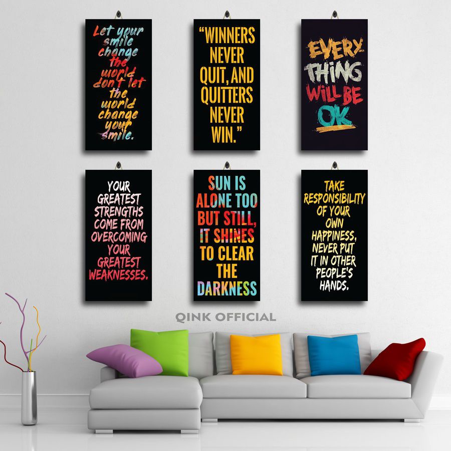 PAJANGAN RUANG QUOTE BAHASA INGGRIS 15X30 VHU3M/6KQKB/ POSTER QUOTE QUOTES MOTIVATION WORK / BINGKAI
