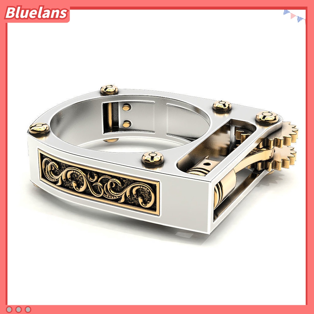 Cincin Desain Gerigi Mekanikal Gaya Punk Untuk Pria Dan Wanita