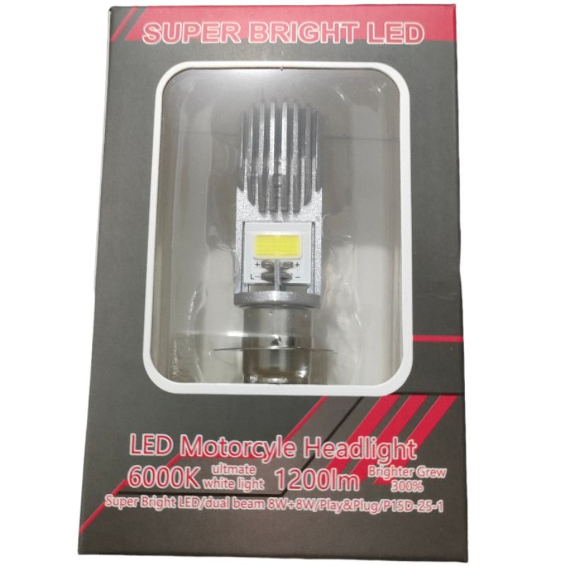 Lampu depan motor Putih AC DC Matic Bebek 12 volt 6000K GOZIMA Super terang