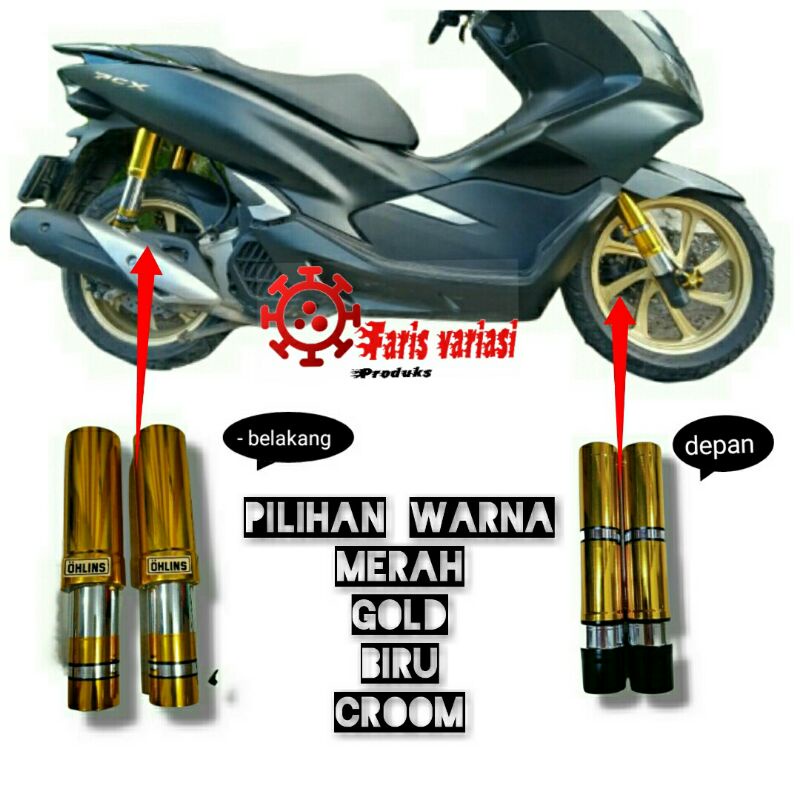 cover shock depan belakang pcx 150 160 abs cbs