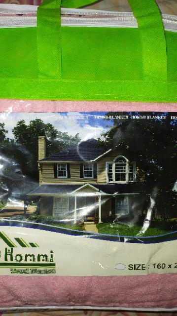 Selimut Handuk Katun Dewasa Polos Hommi 160x200 - Pink