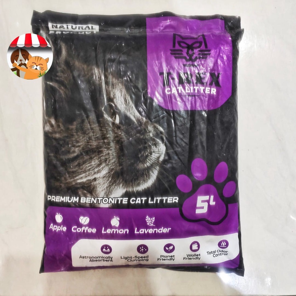 Pasir Kucing Gumpal Wangi 5 Liter Trex Premium - Bentonite Xtrex 5ltr