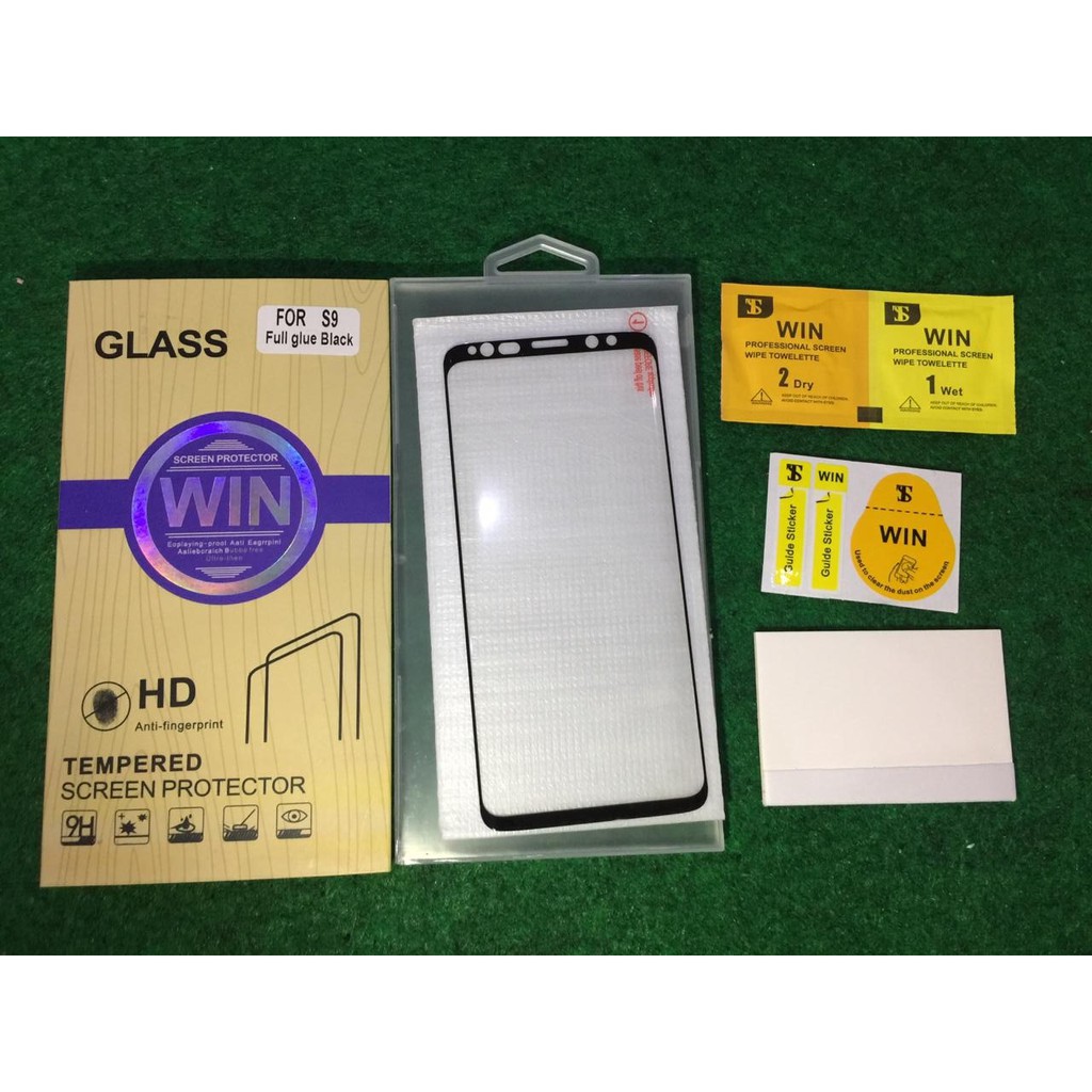 Tempered Glass WIN 5D Samsung S9 Full Glue Full Cover Curve The Best