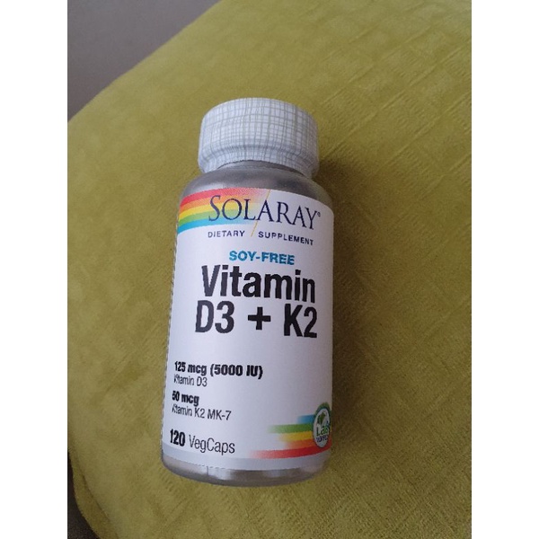 solaray vitamin D3 5000iu + k2