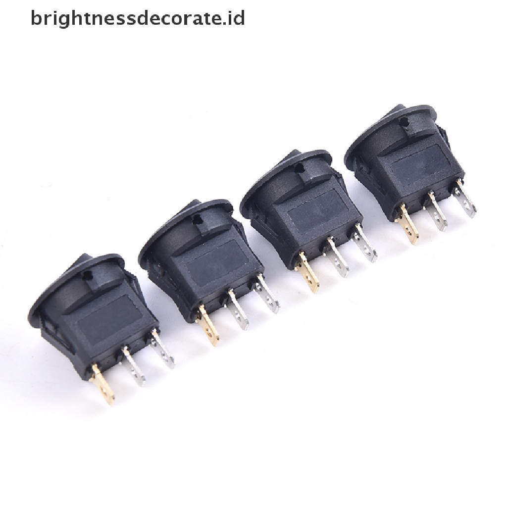 4pcs Saklar Rocker Switch On / Off 12v 20a Bentuk Bulat Dengan Lampu Led Untuk Mobil / Kapal Laut