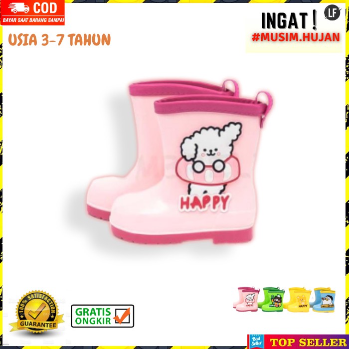 SEPATU BOOTS ANAK PEREMPUAN SAFETY SHOES BOOT ANTI AIR HUJAN KIDS LAKI LAKI BAHAN KARET IMPORT A14