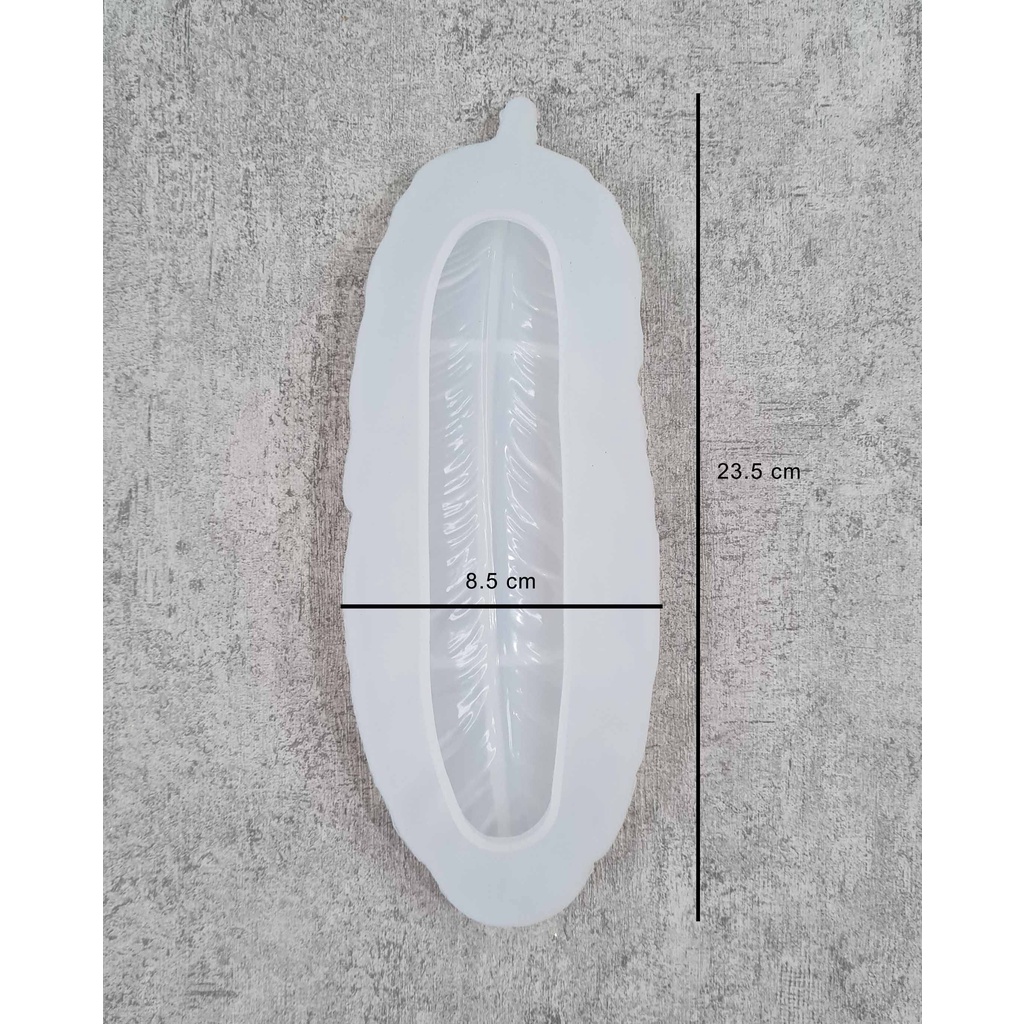 CETAKAN SILIKON RESIN Mini Tray FEATHER SHAPE