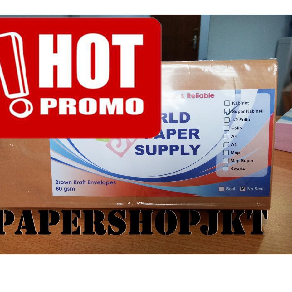 

DA9 [ PACK ] Amplop Coklat Ukuran Super Kabinet WPS ( 14 x27 cm ) Baru