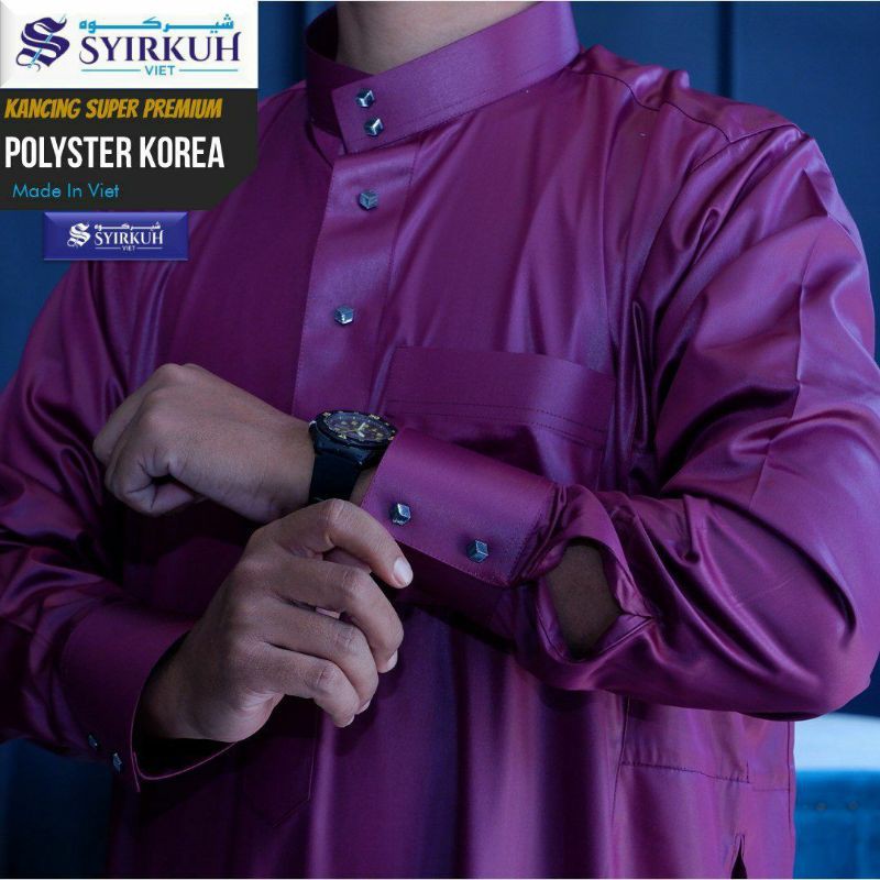 JUBAH SYIRKUH MANSET KANCING SUPER PREMIUM || JUBAH IMPORT  || JUBAH PRIA  || IMPORT VIETNAM