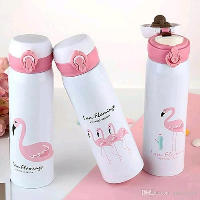 TUMBLER FLAMINGO, TERMOS STAINLESS FLAMINGO