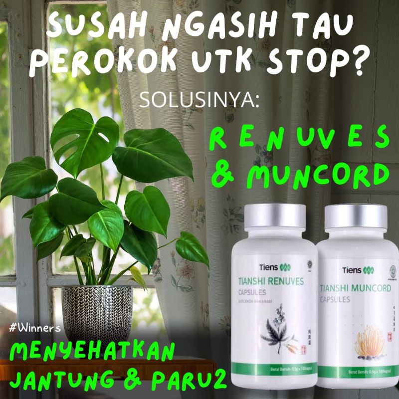 VITAMIN PEROKOK (RENUVES & MUNCORD) TIENS TIANSHI RENUVES CAPSULES MUNCORD ORIGINAL