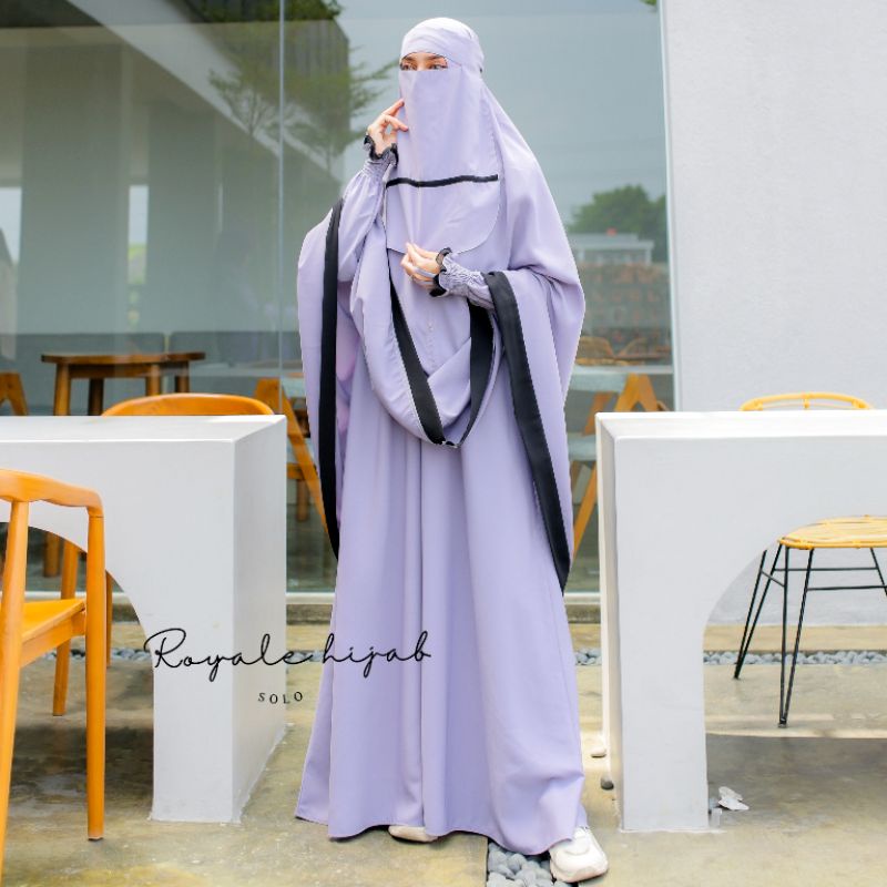 Tsuraya syari gamis cadar bandana set khimar polos