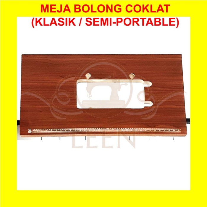 Meja Mesin Jahit Singer Butterfly Klasik / Semi Portable Bolong LEEN