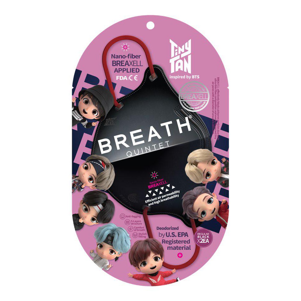 Masker BTS BREATH TinyTAN QUINTET