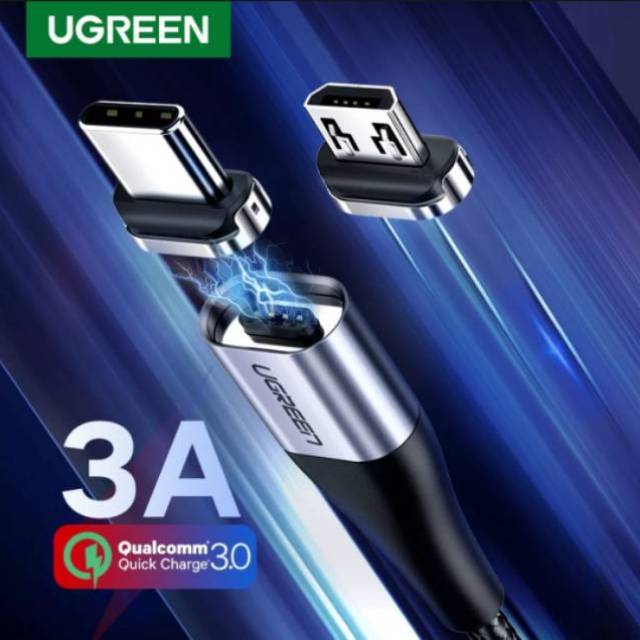 Ugreen Magnetic Micro USB - Type C Cable Kabel 1 Meter