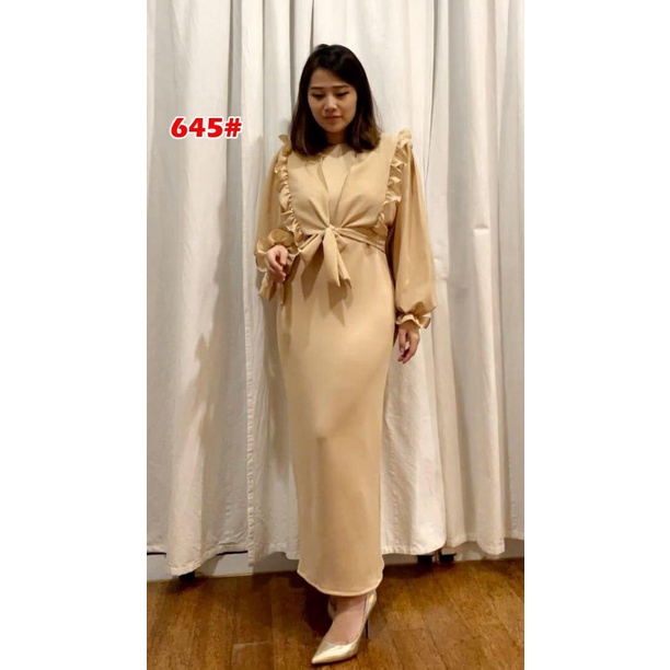 645# LONGDRESS FASHION MUSLIM / GAUN PANJANG PLUS BOLERO / DRESS PANJANG MUSLIM MODIST