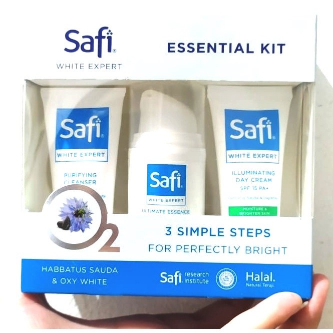 SAFI White Expert Essential Kit | 3 Simple Steps I Purifying Cleanser - Ultimate Essence - Illuminating Day Cream