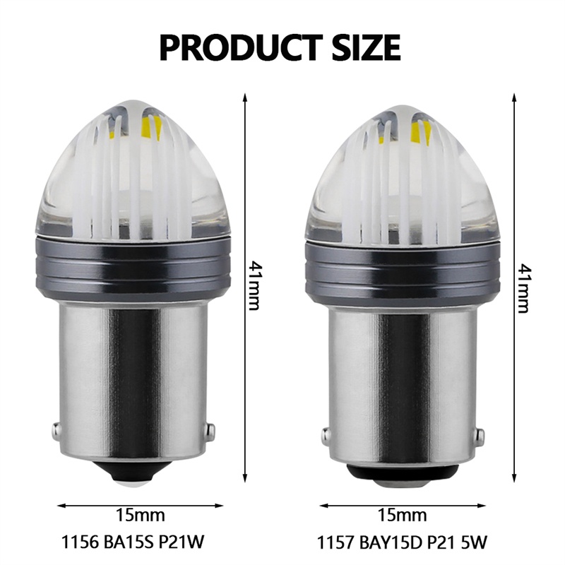 Tk 1pc Lampu Led 1156 Ba15S P21W P21 / 5w 1157 Bay15D Untuk Sein / Rem Mobil