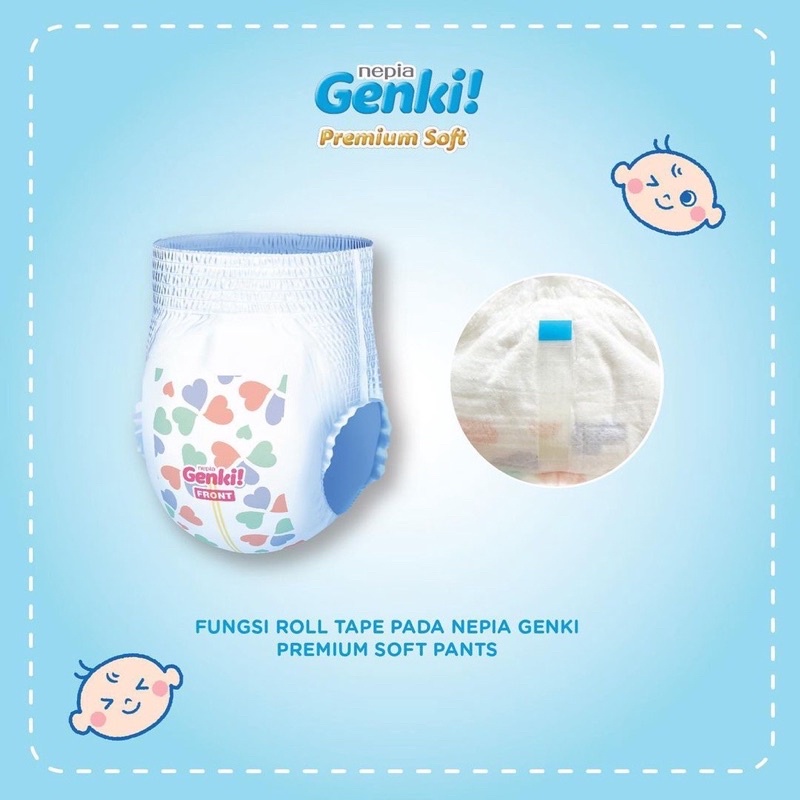 Nepia Genki Pants M / L / XL / XXL Genki Popok Celana M32 / L30 / XL26 / XXL18