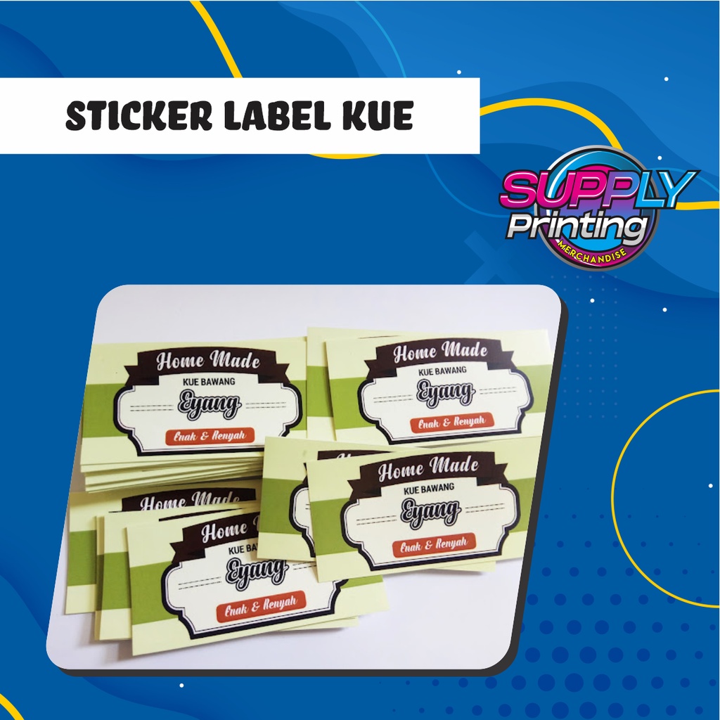 

Cetak Sticker Label Kue Kemasan MURAH (isi 100Pcs)