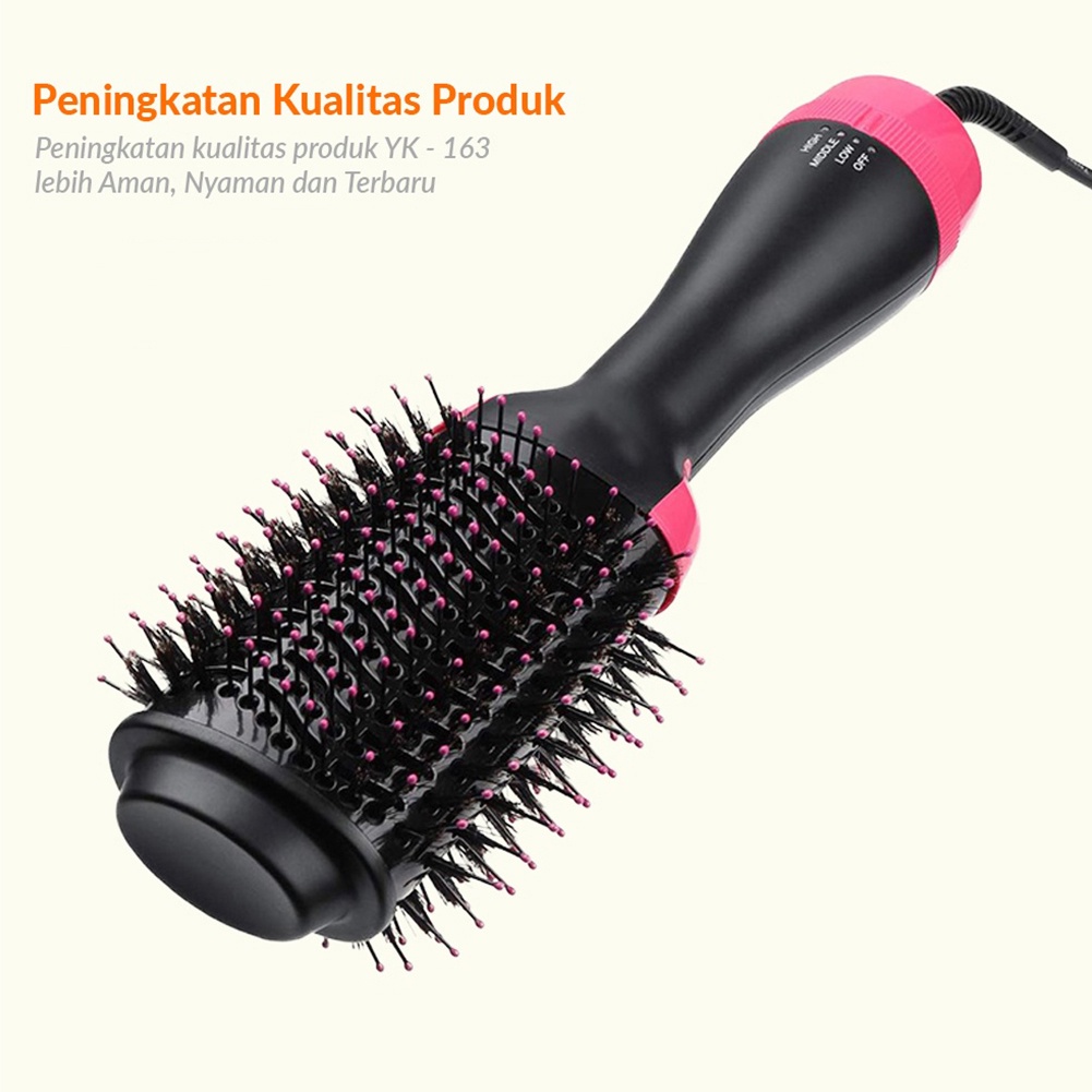 CINSEER 2 in 1 Satu Langkah Sikat Pengering Rambut dan Penata Rambut Penata Rambut Listrik Hot Air Salon Reduce Frizz 1000W