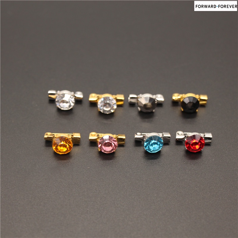 12 pcs small diamond brooches safety pin M30092