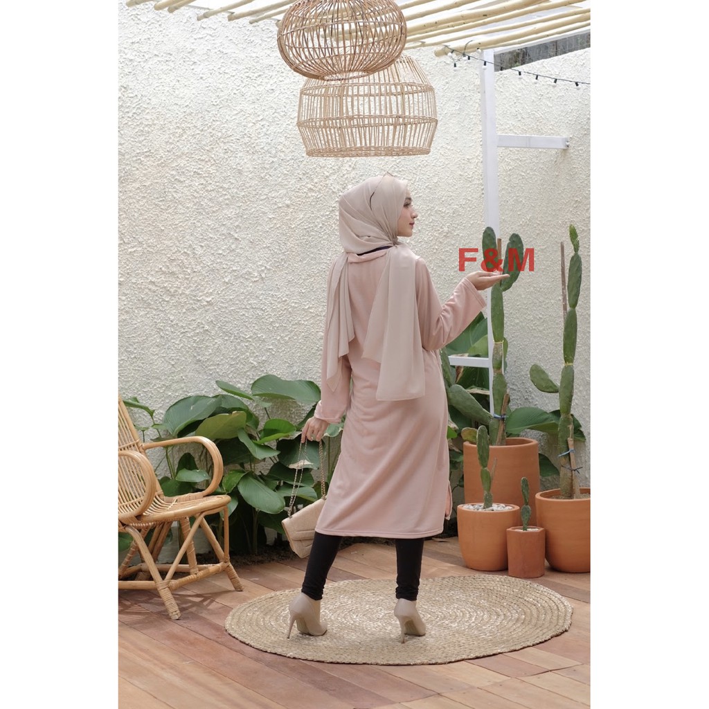 TUNIK TUNIC BASIC PREMIUM F&M SERIES BAJU MUSLIM WANITA