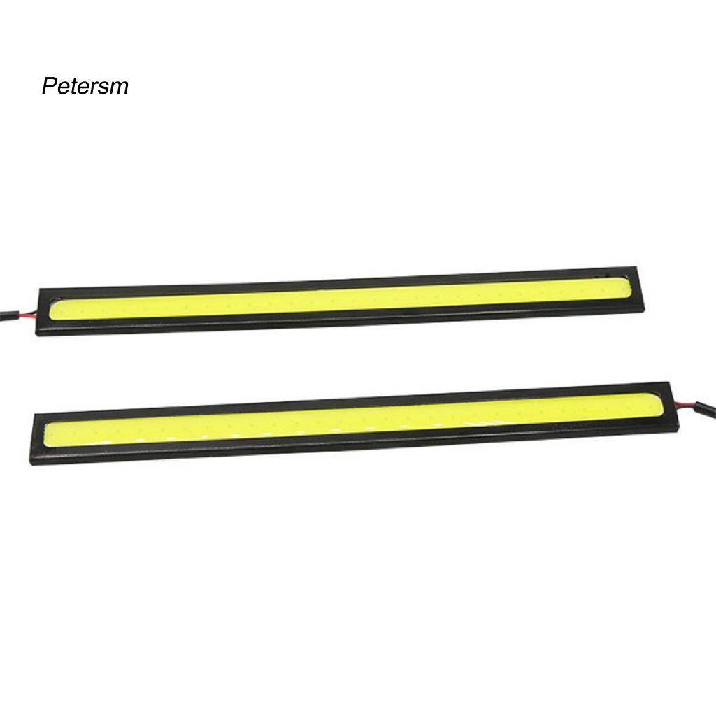 Pp Lampu LED DRL 28 Manik-Manik COB 17cm Anti Air Ultra Tipis Untuk Mobil