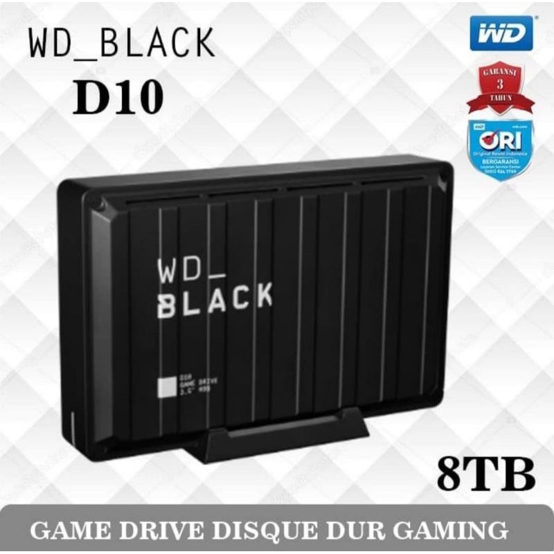WD Black D10 8TB Game Drive - Hardisk Ekternal Gaming
