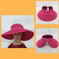 Topi Gulung Pita Import / Topi Lipat / Roll Hat / Topi Pantai Wanita