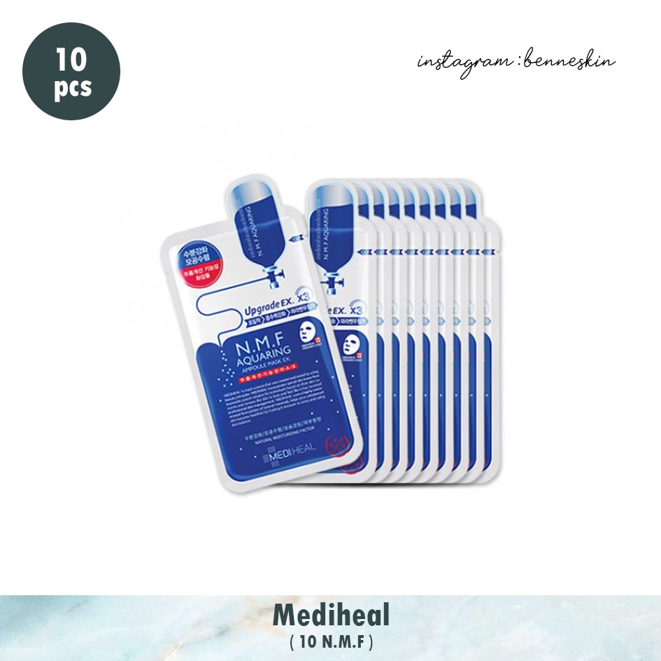 [10 PCS] Mediheal N.M.F Aquaring Ampoule Mask EX Sheet Mask