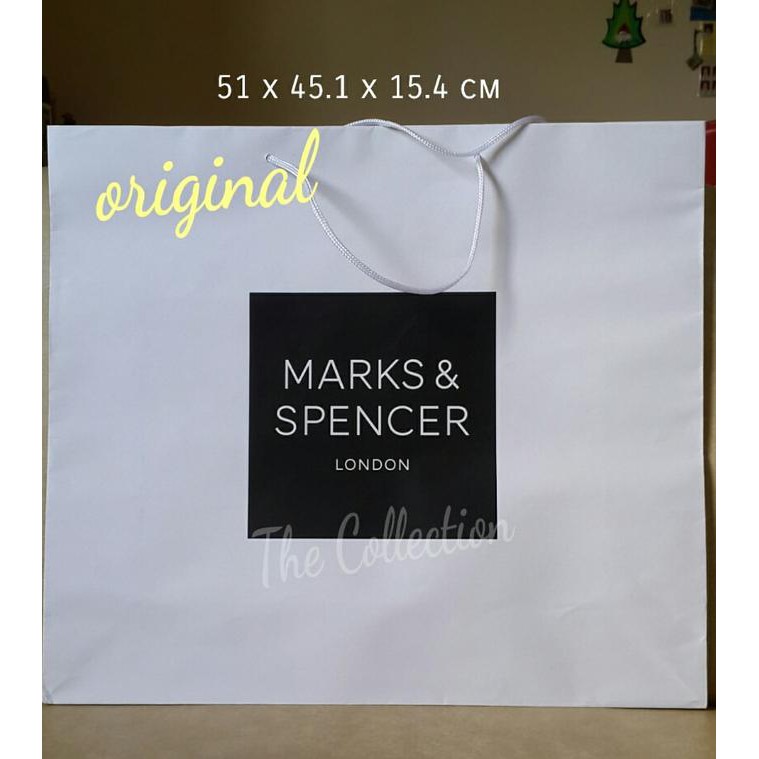 

Mark And Spencer Original Paper Bag Tas Kertas Sepatu Shopping Bag