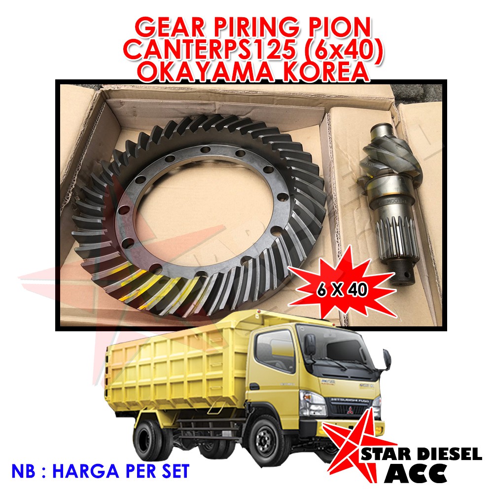 PIRING PIUN CANTER PS125 GEAR SET ISI  GARDAN 6X40 OKAYAMA KOREA