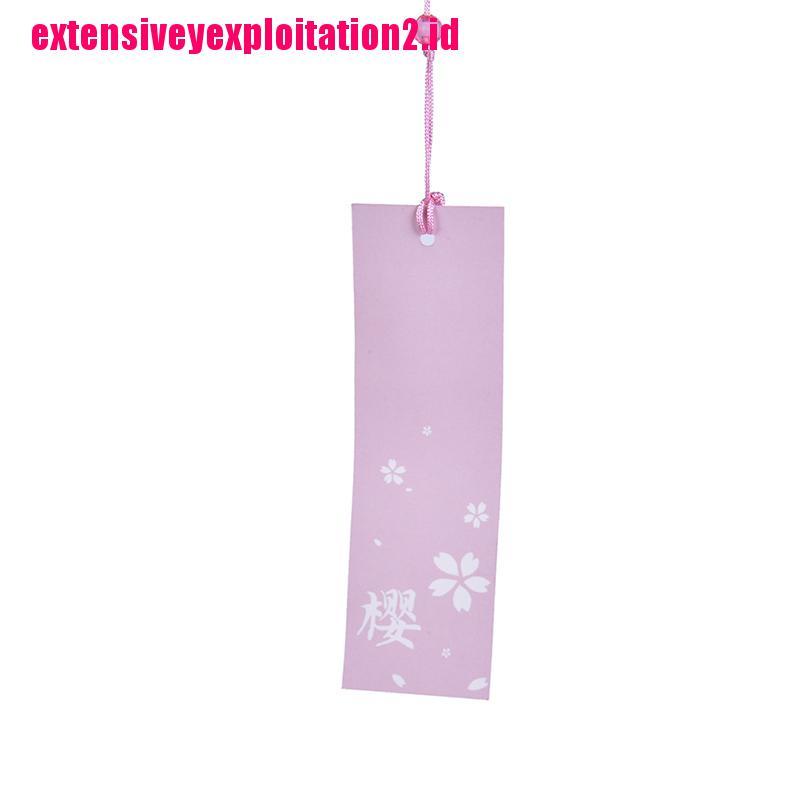 1pc Lonceng Angin Desain Cherry Blossom Bahan Kaca