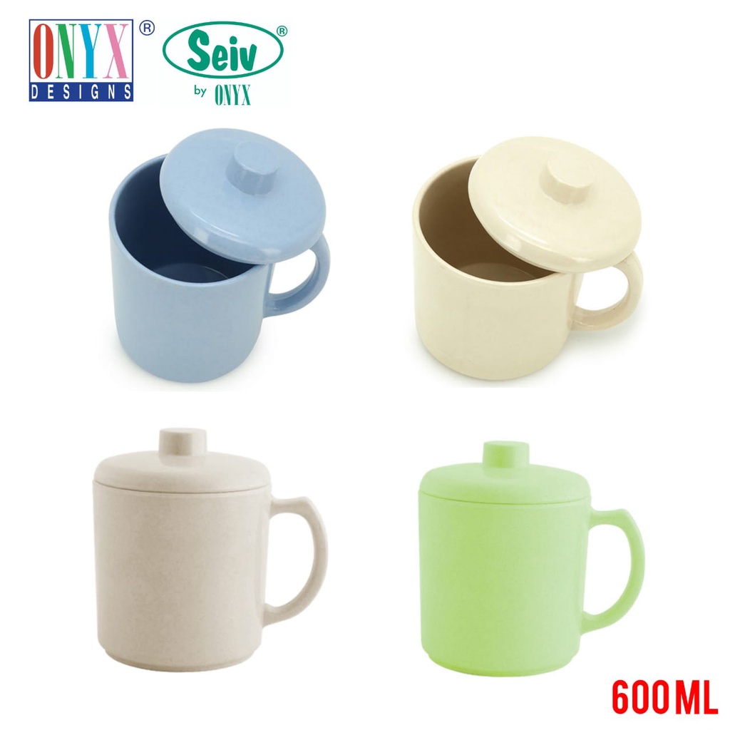 Mug Melamin Onyx 3105s 600ml Pake Tutup Gelas Melamin Onyx 600ml Cangkir Melamin Onyx