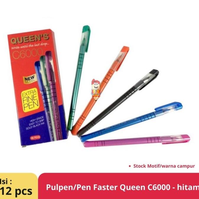 

>>>>>] Pulpen / Pena Faster Queen C6000 1 lusin isi 12 pcs