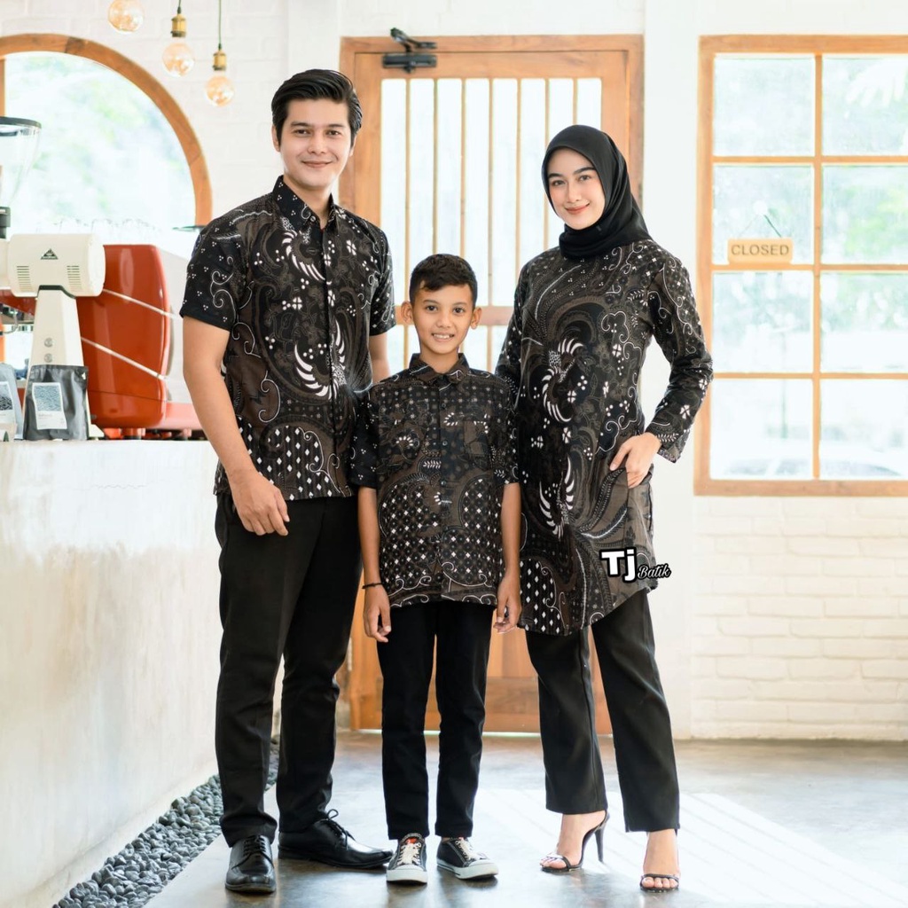 Seragam Baju Sarimbit Batik Couple Keluarga Ayah Ibu Anak Laki Laki Kondangan Hajatan Premium