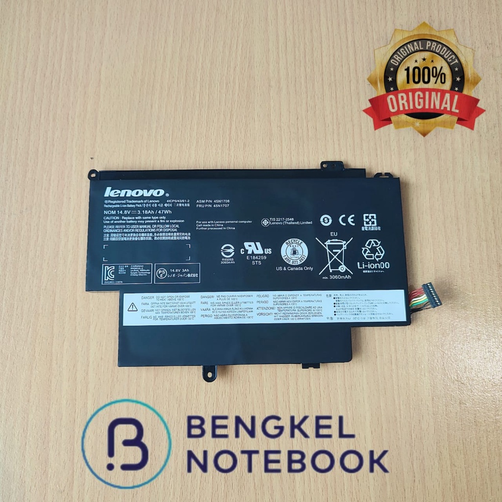 Baterai Lenovo Yoga S1 45N1704 45N1705 45N1706 45N1707 S240 20CD 20C0 Yoga 12 20DL 20DK