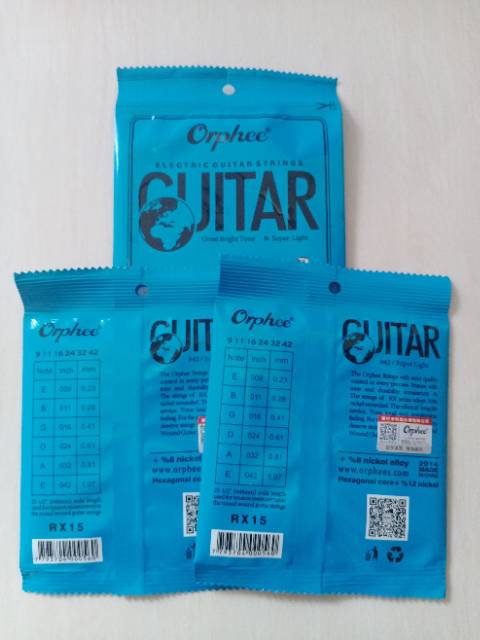 Senar gitar orphee RX 15