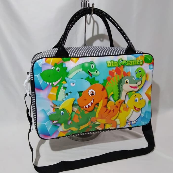 TERMURAH / tas travel bag koper selempang anak dinosaurus dinosaurs ukuran besar