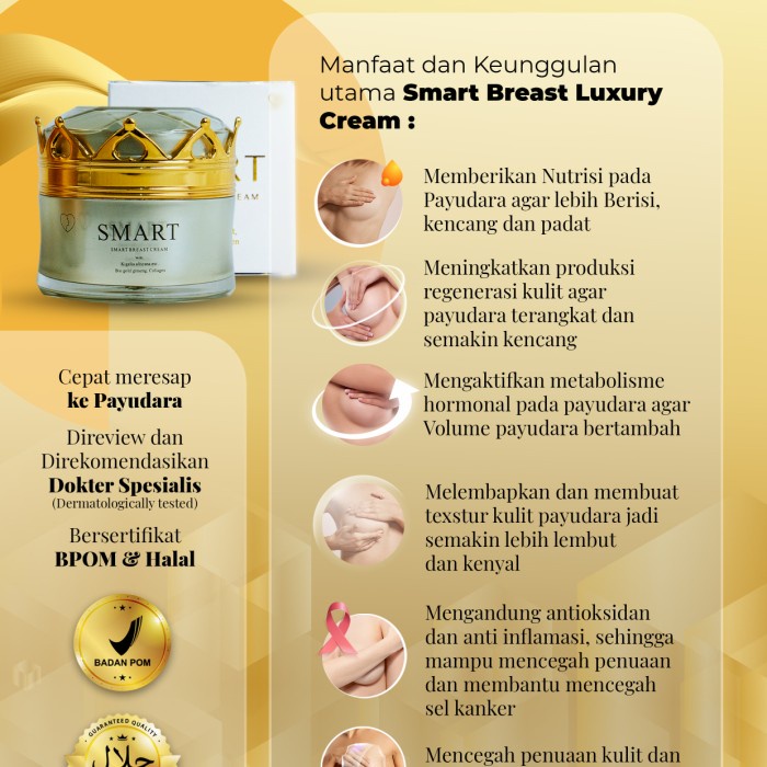 

Smart Breast Luxury Cream - Cream Pembesar + Pengencang Payudara