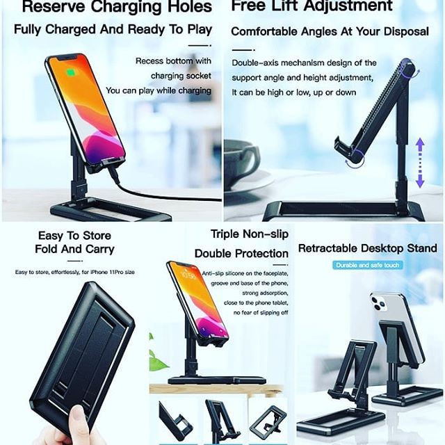 Holder Hp Folding Desktop Lipat HD28 Stand High Quality