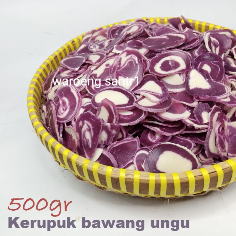 

Kerupuk krupuk bawang ungu mentah siap goreng 500gram