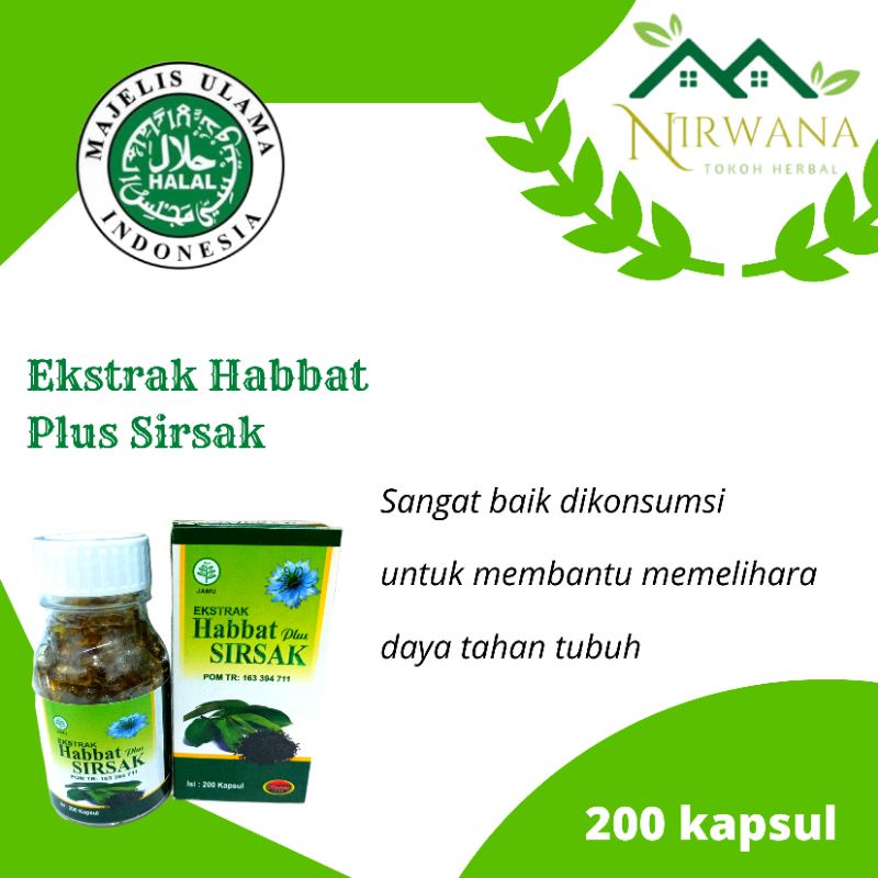 Habbat Sirsak || Habbatussauda plus sirsak 200 Kapsul