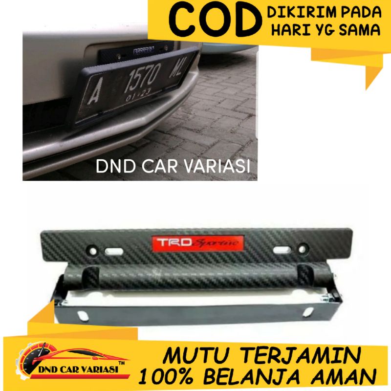 dudukan plat JDM TRD TOYOTA avanza inova agya fortuner calya yaris sienta rush Etios vios