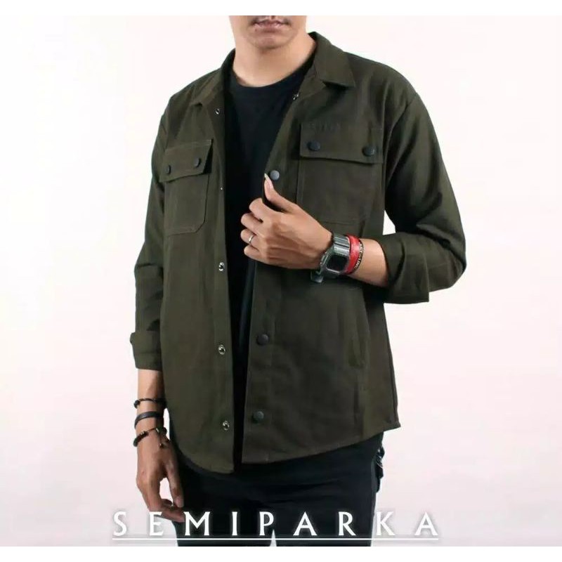 Jaket Semi Parka Trucker Camvas Semi Parka Premium