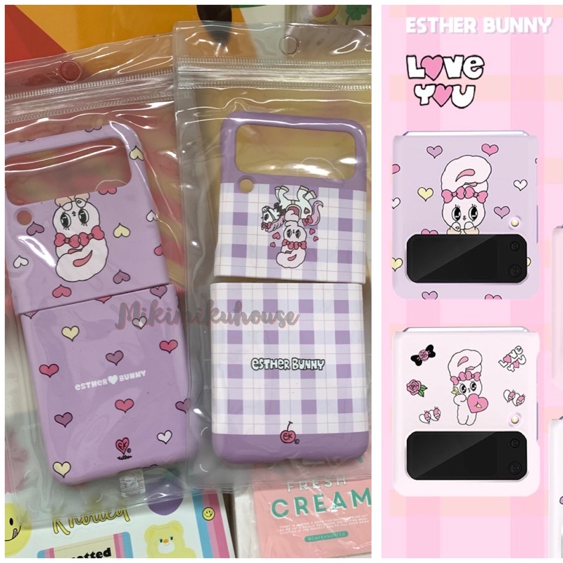 KOREA OFFICIAL Z FLIP 3 CASE ESTHER BUNNY Z FLIP 3 5G HARD CASE LUCU